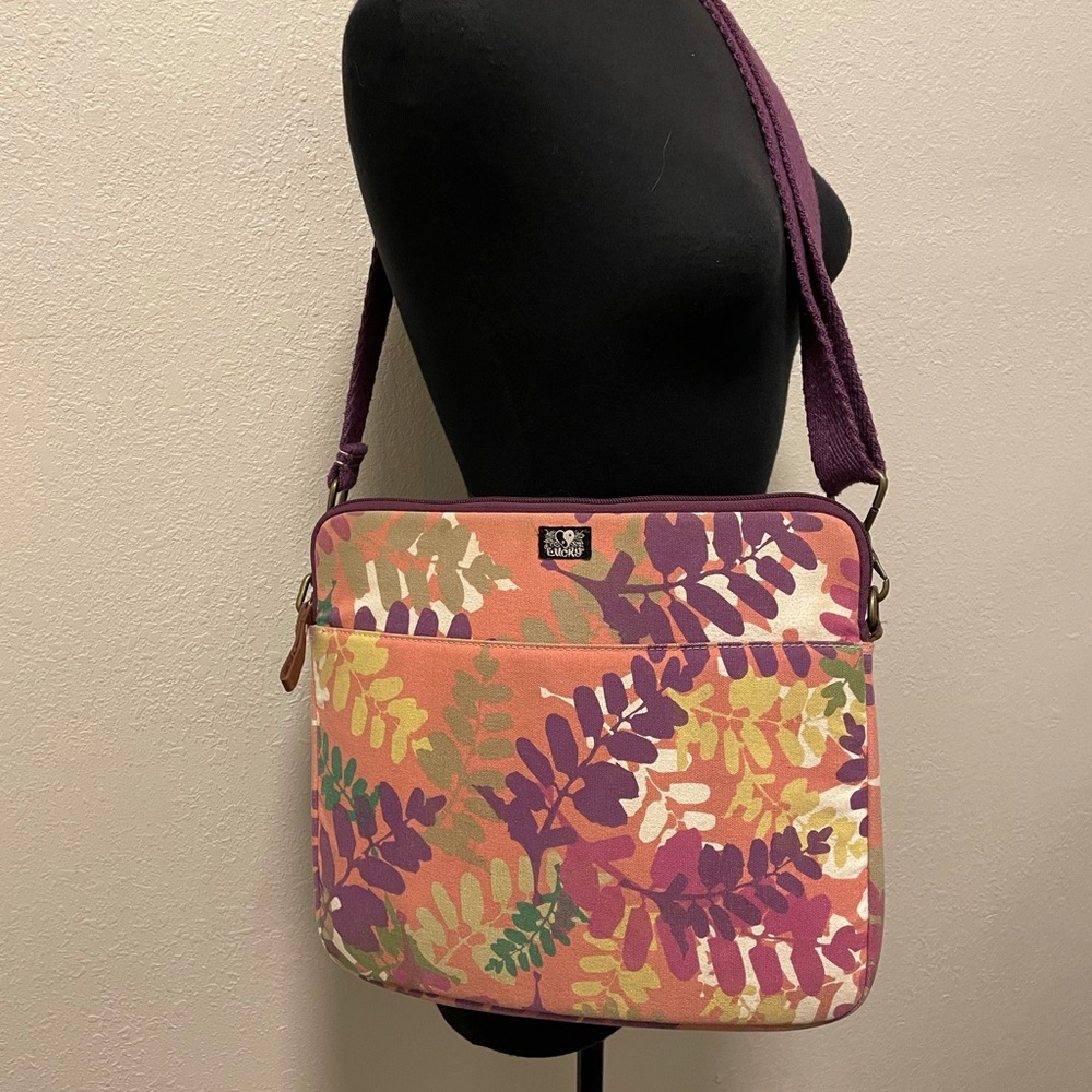 Lucky Brand Multicolor Leaf Print Laptop Bag